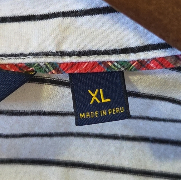 Ralph Lauren Polo Shirt Mens XL White Striped Casual Golf Rugby Knit Preppy - Picture 6 of 8